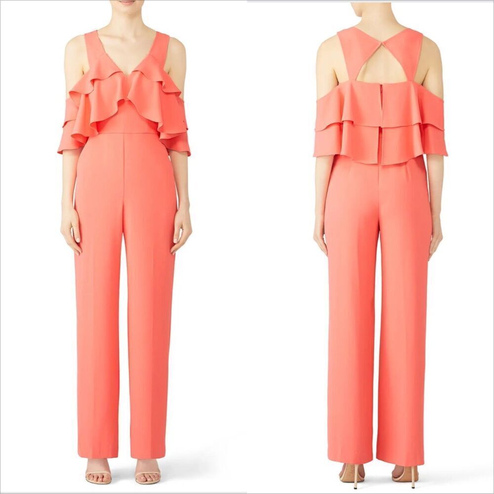 Trina Turk Coral Ruffle Jumpsuit